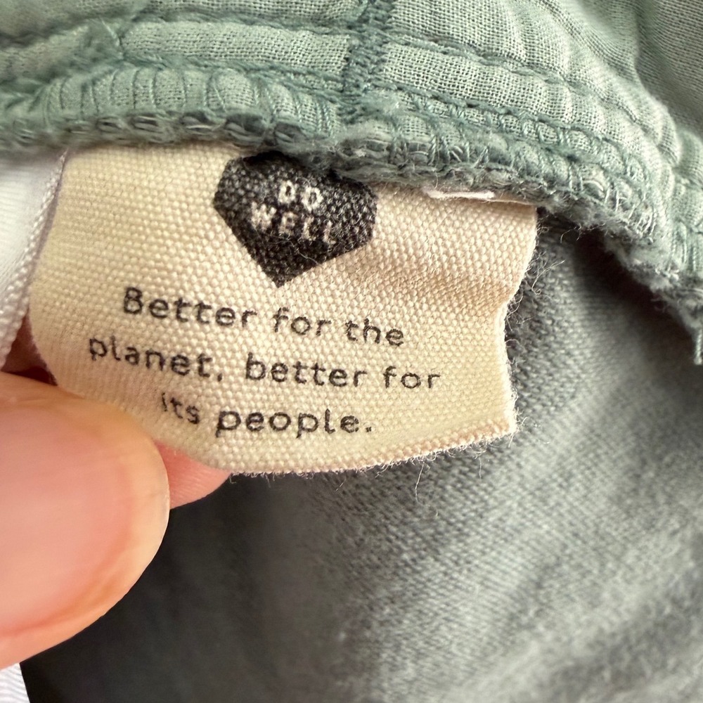 Madewell Womens Sage Green Cotton Flannel Oversized Shirt Jacket Shacket XS - Picture 5 of 6